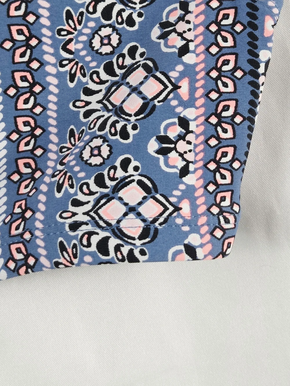 Justice Girls Blue & Pink Patterned Swimsuit Tank Top Size 10